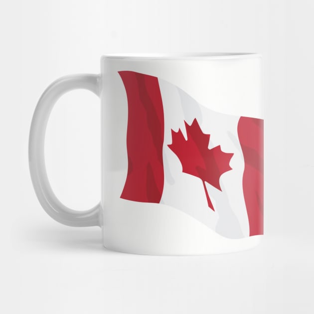 Canada Waving Flag Illustration by hobrath